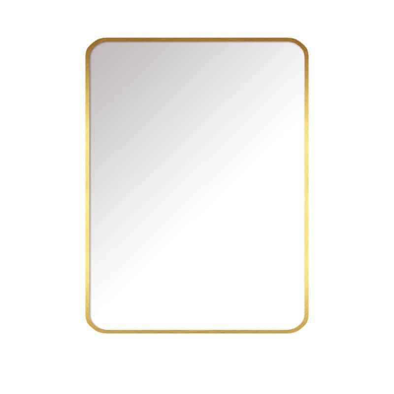 Rectangular Floating Wall Mirror 45×60 cm with Matte GOLD Stainless-Steel Aluminum Frame – Model 682GD