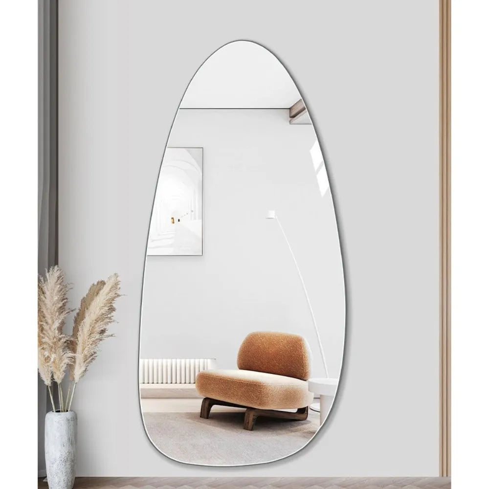 Asymmetrical Full-Length Frameless Floating Wall Mirror 100×180 cm – Model LM72D