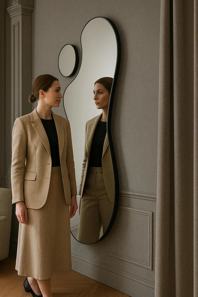 Asymmetrical Full-Length Frameless Floating Wall Mirror 70×180 cm – Model LM595D