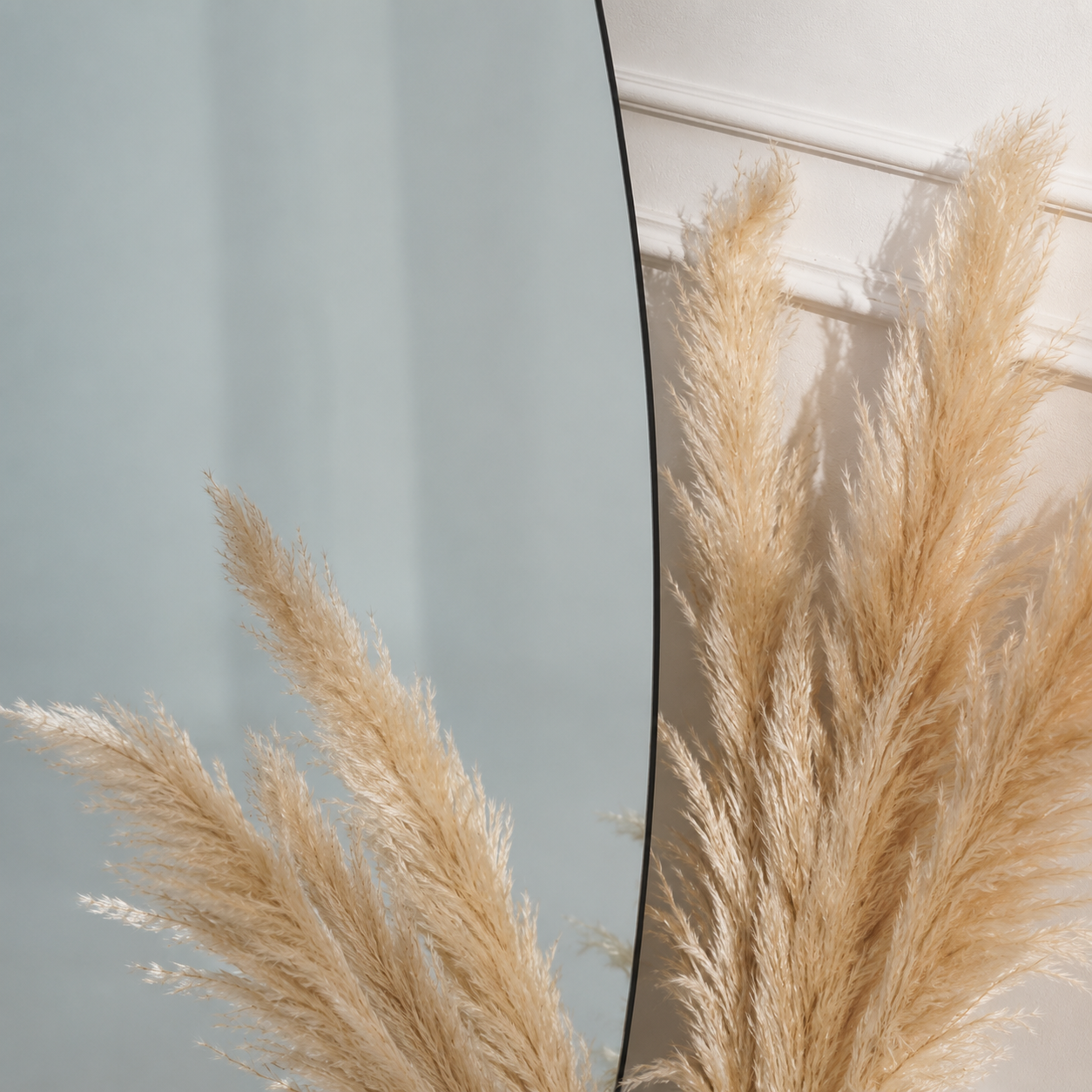 Asymmetrical Full-Length Frameless Floating Wall Mirror 70×180 cm High-Quality Silver Model LM-52