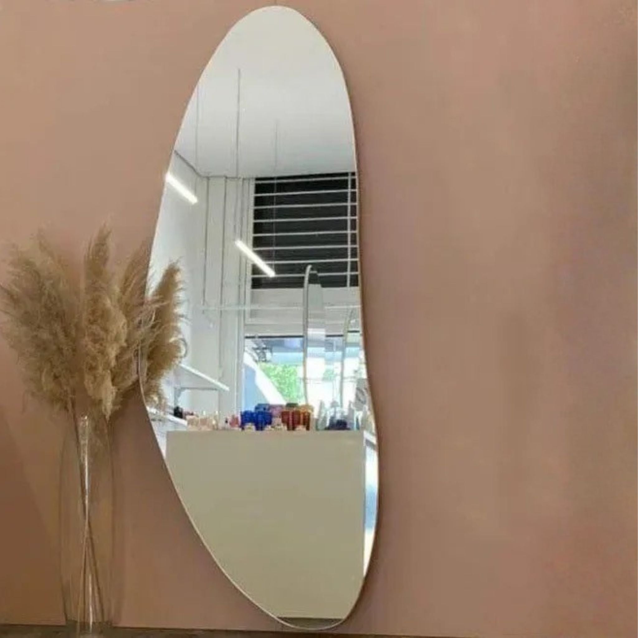 Asymmetrical Full-Length Frameless Floating Wall Mirror 70×180 cm – Model LM56D