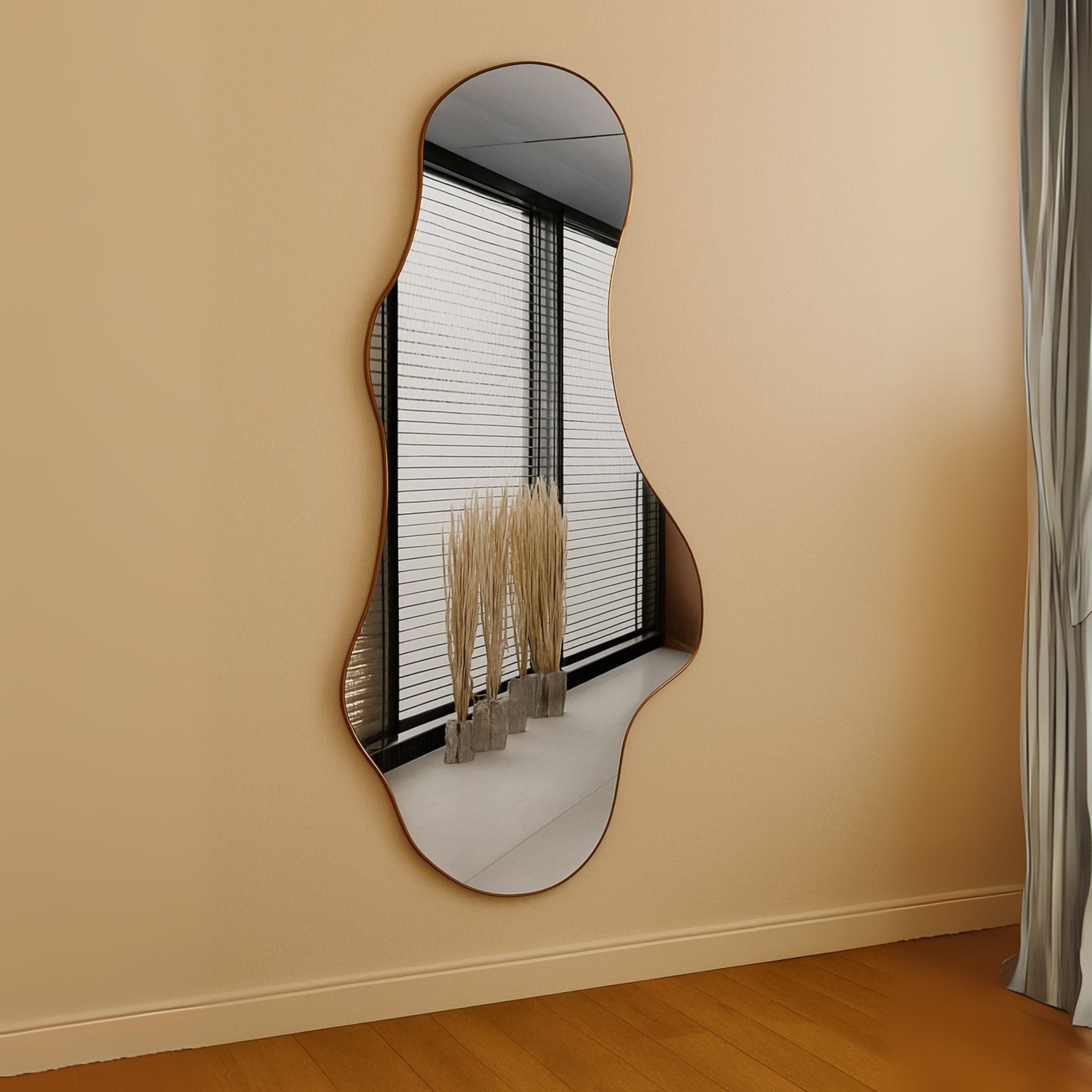 Asymmetrical Full-Length Frameless Floating Wall Mirror 70×180 cm – Model LM60D